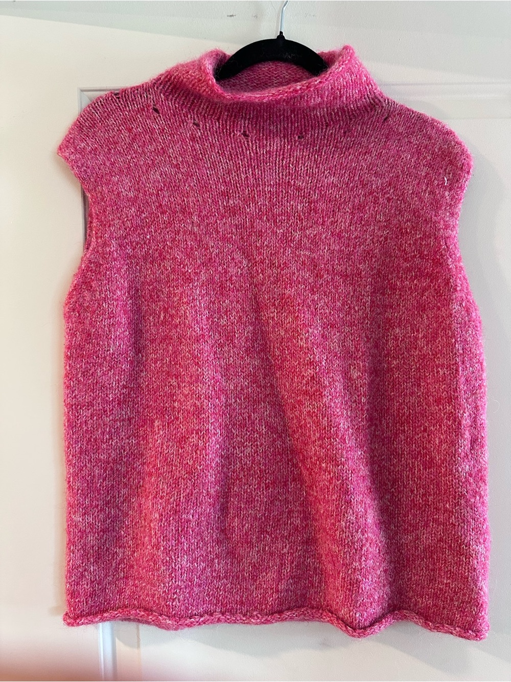 NWOT Zara Pink Knit Turtleneck Sweater Vest